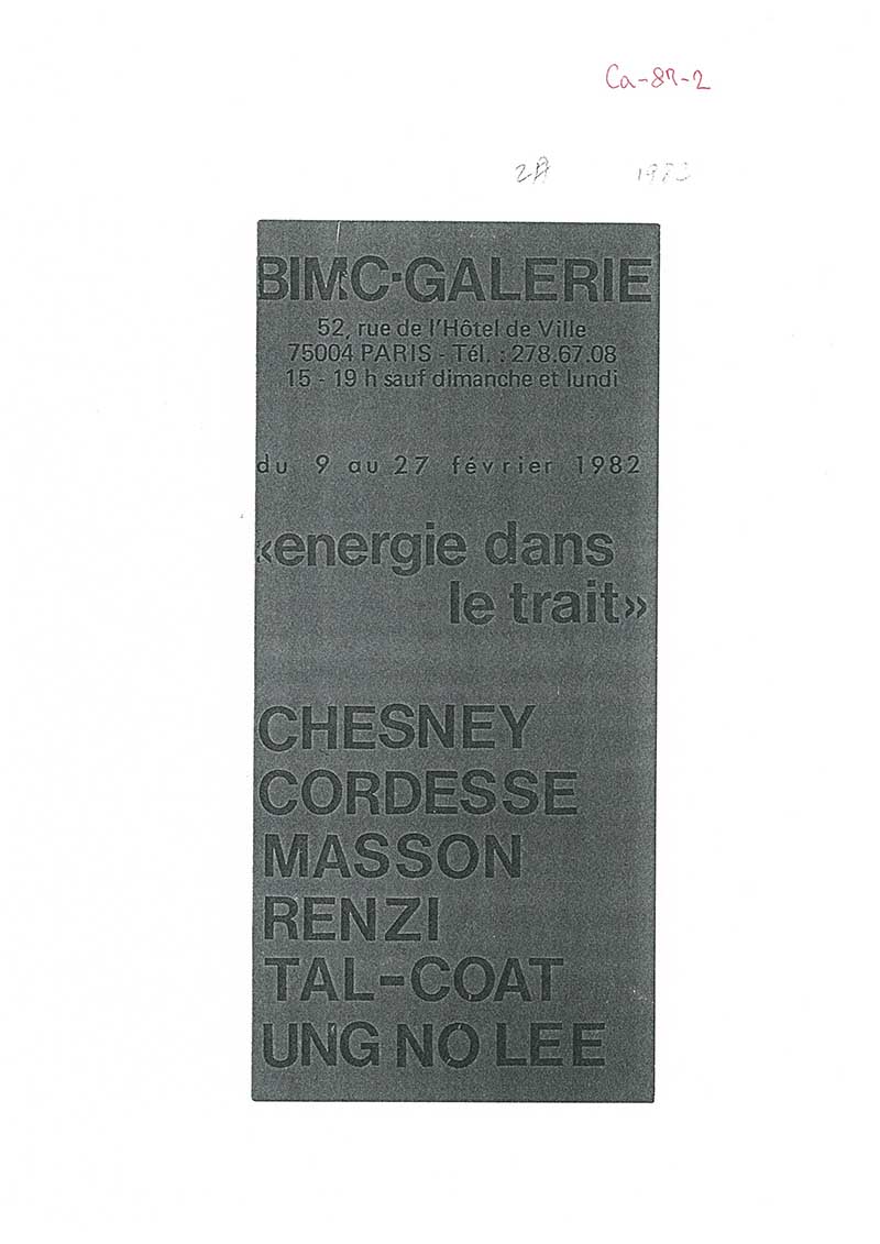 《energie dans le trait》 포스터