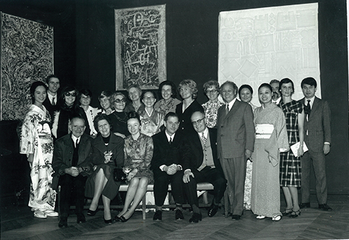 1971년 세르누시 미술관에서 열린 <파리동양미술학교> 전시 개막식